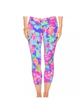 Lilly Pulitzer Jungle Utopia Luxletic Weekender Cropped Leggings,large NWOT